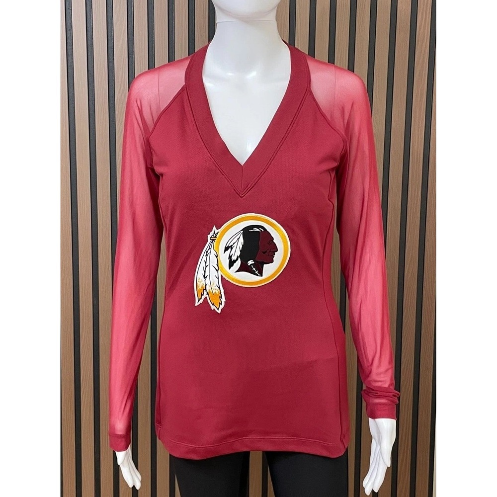 NFL All Sport Couture Women's M Red Shirt Polyester Washington‎ Commanders Team